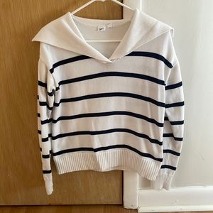 GAP WIDE NECK STRIPE SWEATER
